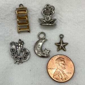 Set of 5 Misc Charms for Jewelry Makers Crafting